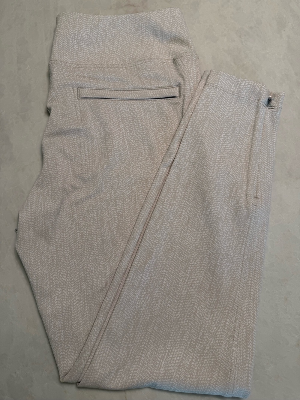Athleta Light Beige and Cream Leggings